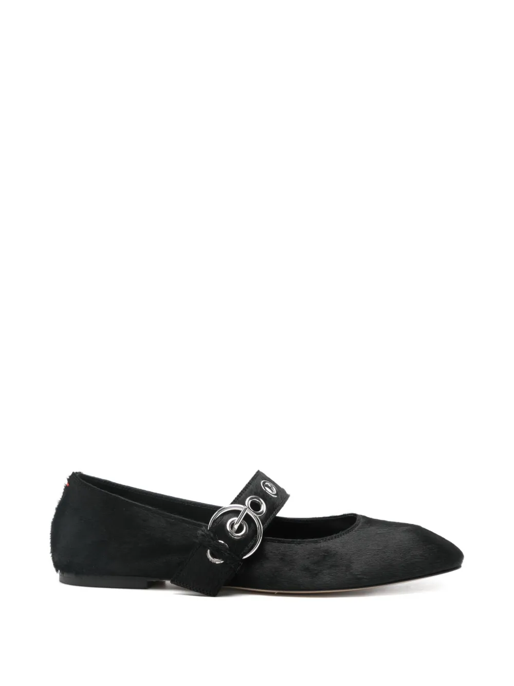 Aeyde Uma eyelet ponyhair fst pumps Zwart