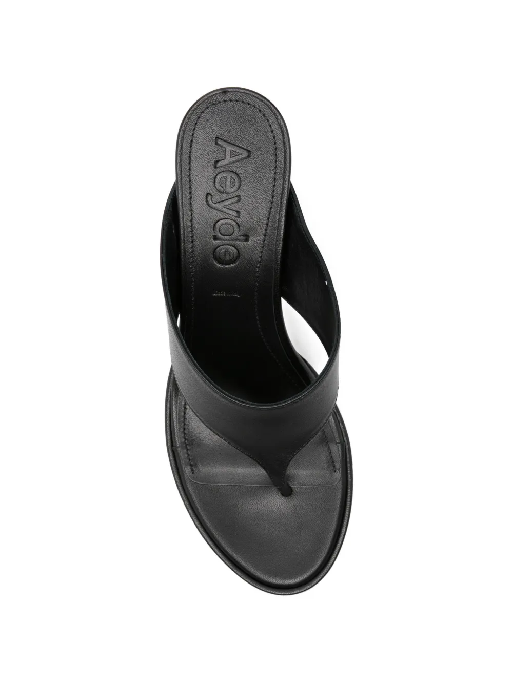 Aeyde Olenna leren sandalen met hak Zwart