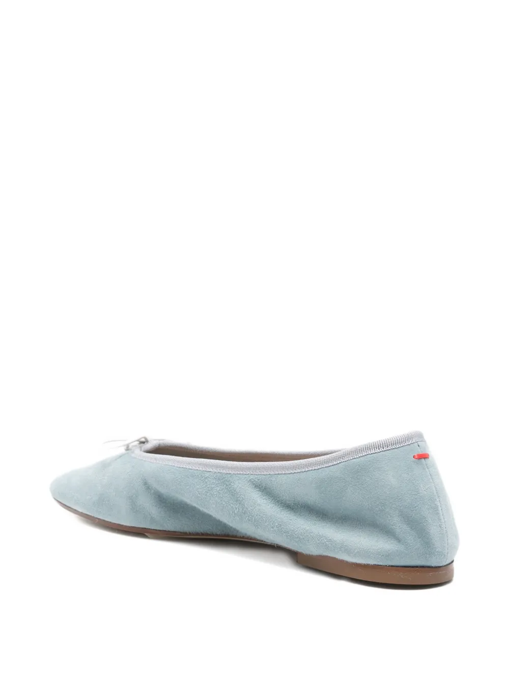 Aeyde Tiby bow leather ballerina Blauw