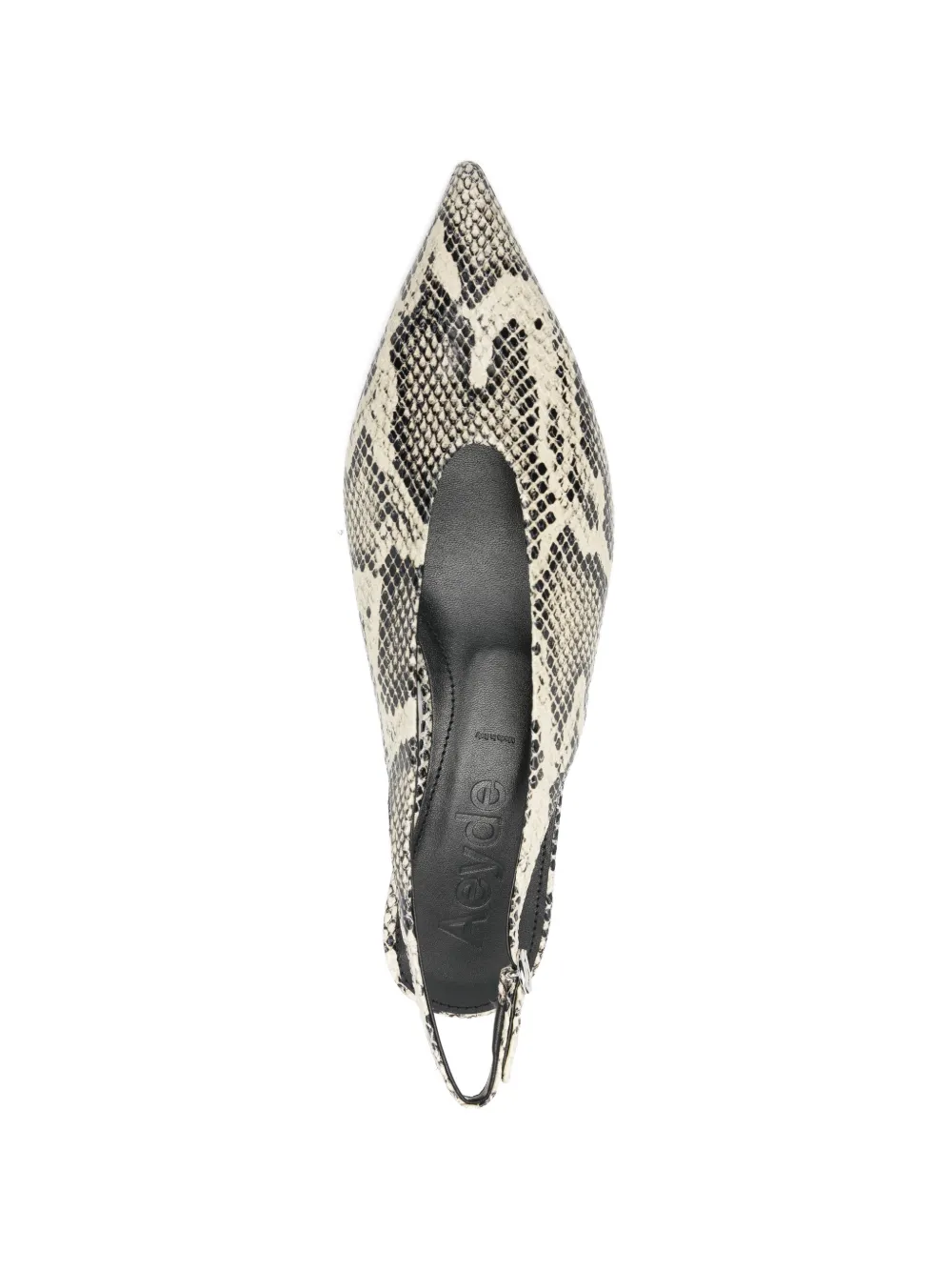 Aeyde Camila snake-print slingback pumps Beige