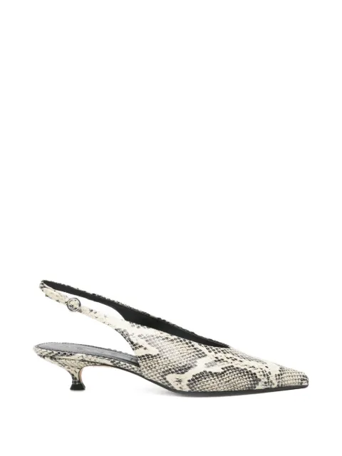 Aeyde Camila snake-print slingback pumps