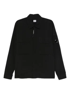 Stone Island コンパスバッジ シャツジャケット | ブラック | FARFETCH JP