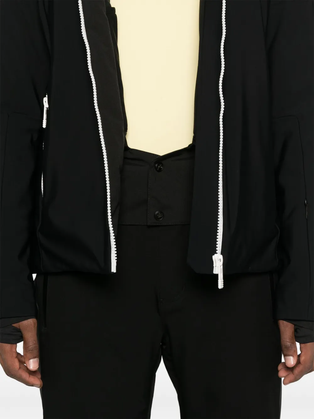 Fusalp Ski-jack met capuchon en rits Zwart