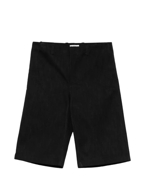Rier Utility Gabardine Shorts in Black