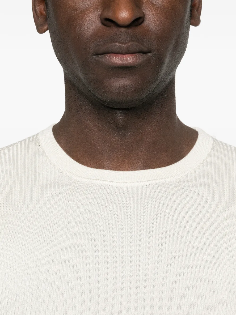 Rier T-shirt met ronde hals Beige