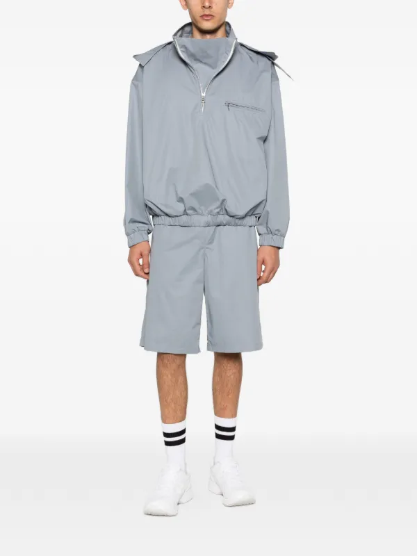 Rier Elasticated Cotton Bermuda Shorts | Blue | FARFETCH CA