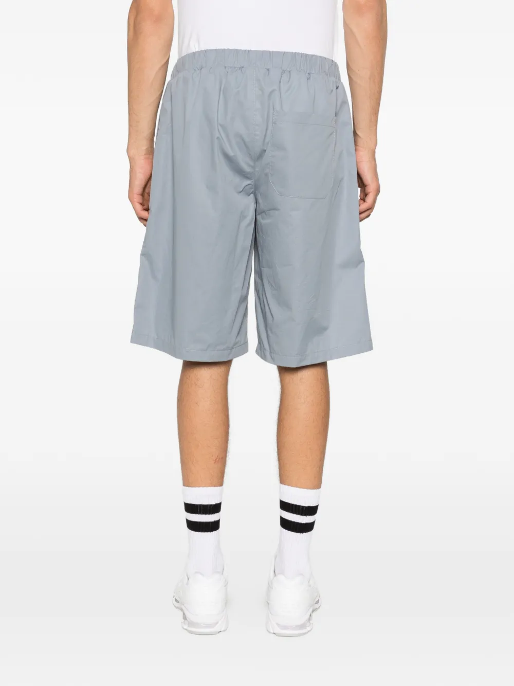 パンツ rier bermuda Rier Elasticated Cotton Bermuda Shorts | Blue | FARFETCH CA
