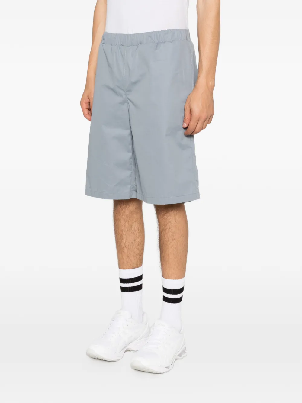  Rier Elasticated Cotton Bermuda Shorts - Grey 