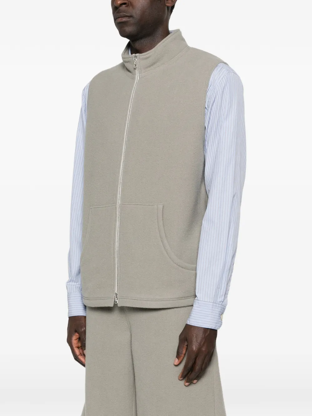 Rier Bodywarmer met zak en ritssluiting Grijs