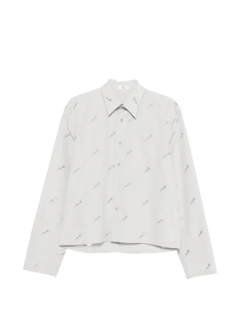 Rier floral-embroidered button-fastening shirt