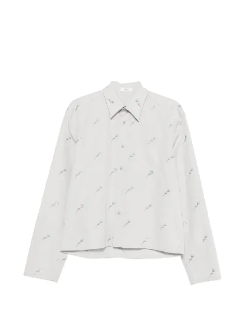 Rier floral-embroidered button-fastening shirt