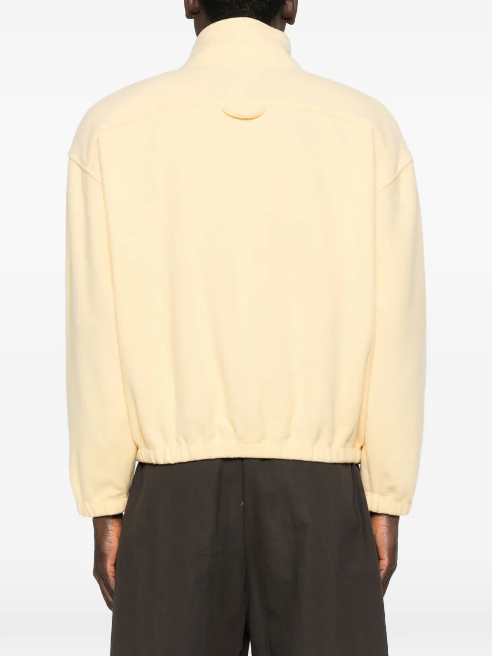 Rier Sweater met ritssluiting en zak Geel
