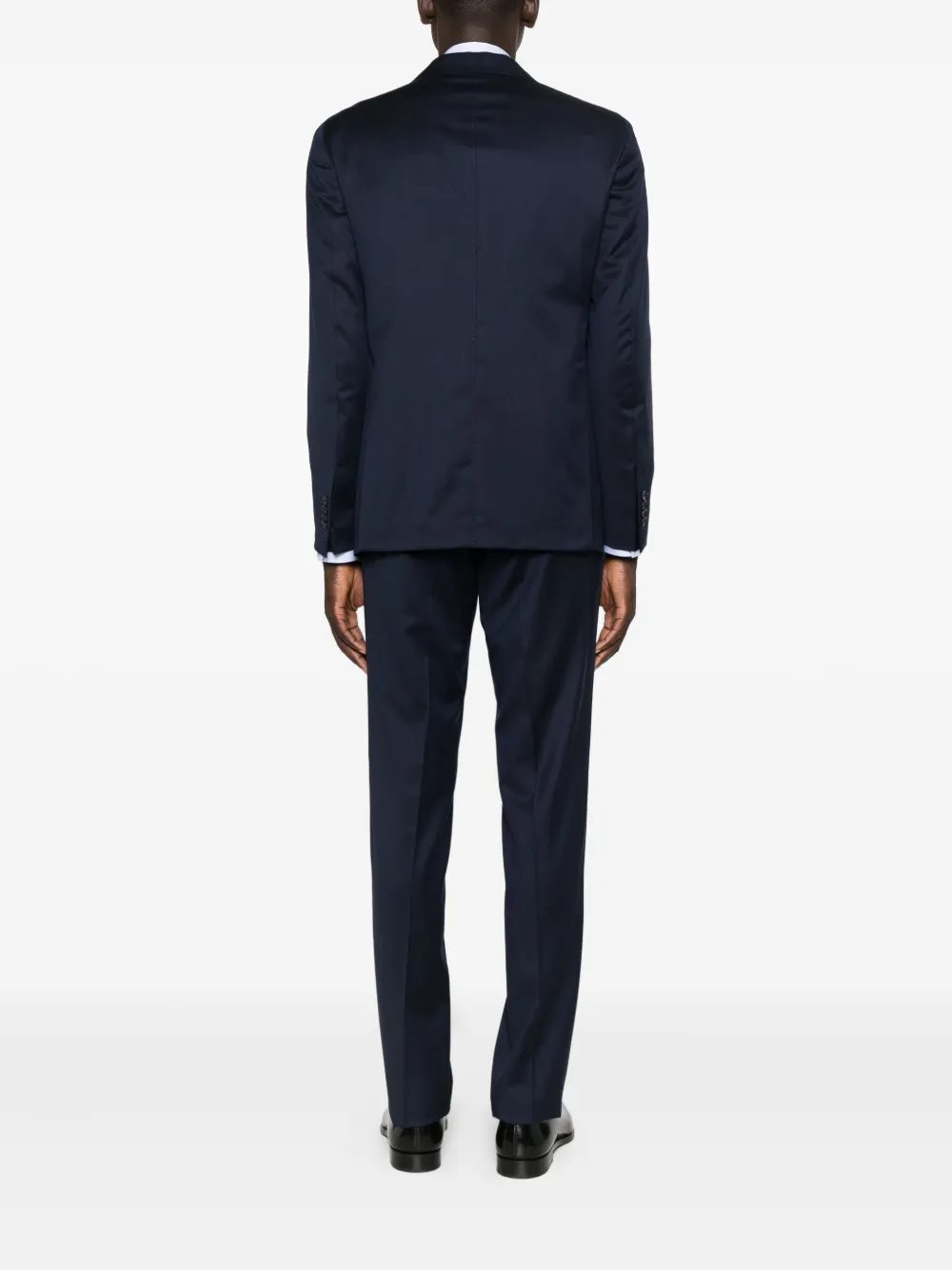 Tagliatore Wollen pak met twee knopen Blauw