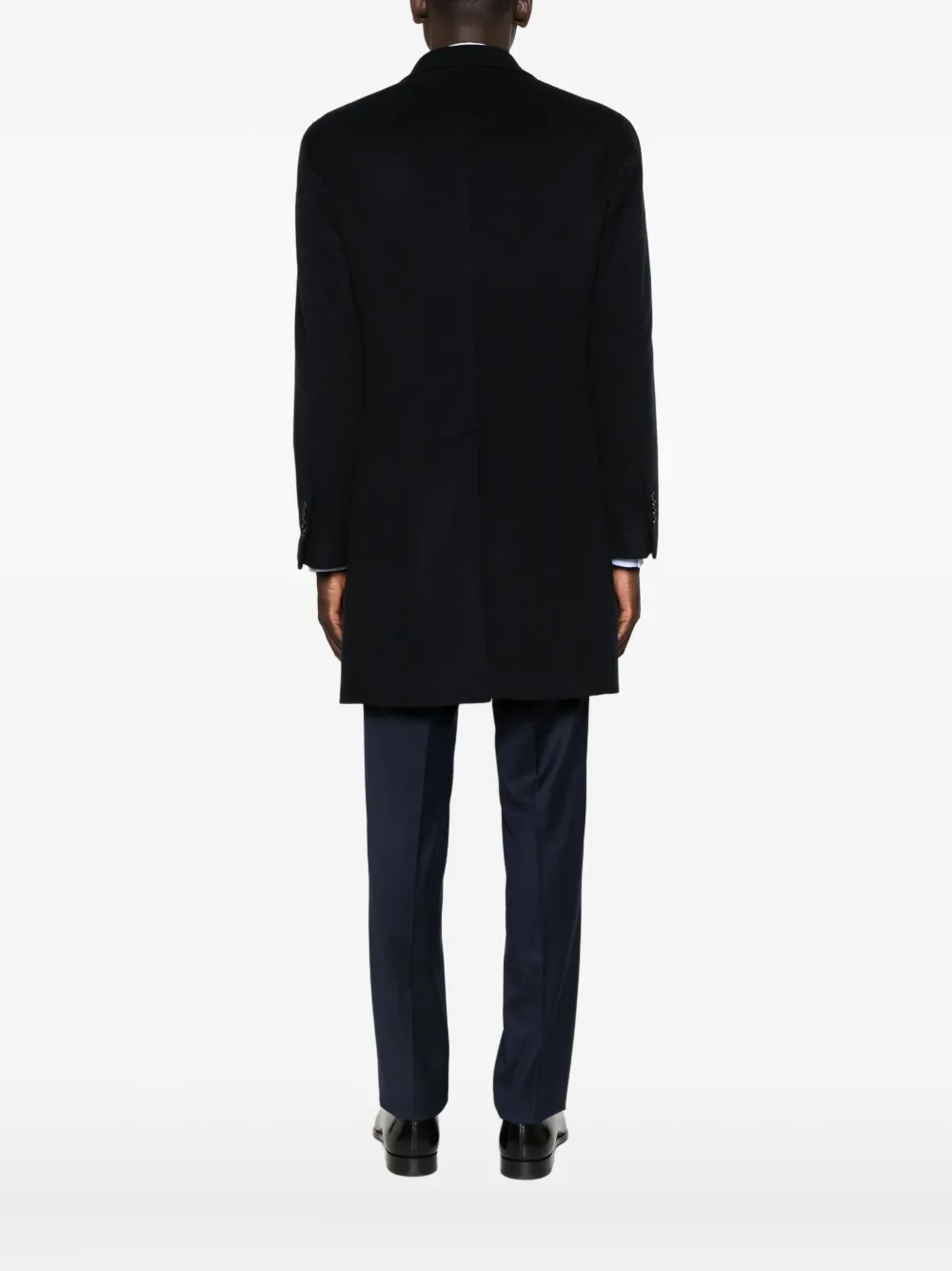 Tagliatore Front-button Wool Coat In Blue