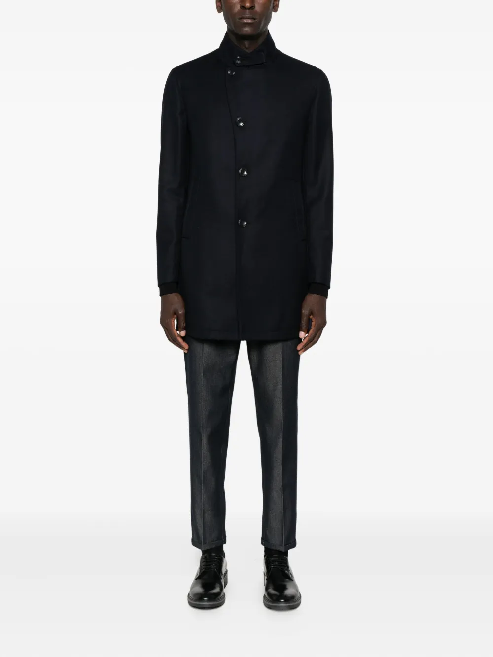 Tagliatore mandarin-collar button coat | Single Breasted Coats | Image 2