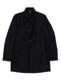 Tagliatore mandarin-collar button coat - Blue