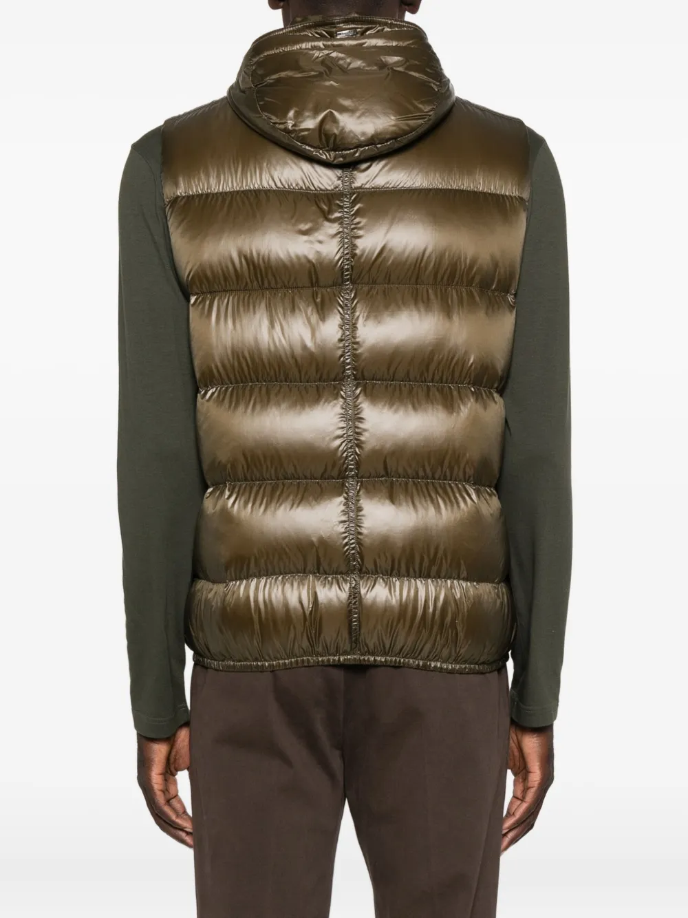 Herno Bodywarmer met capuchon Groen