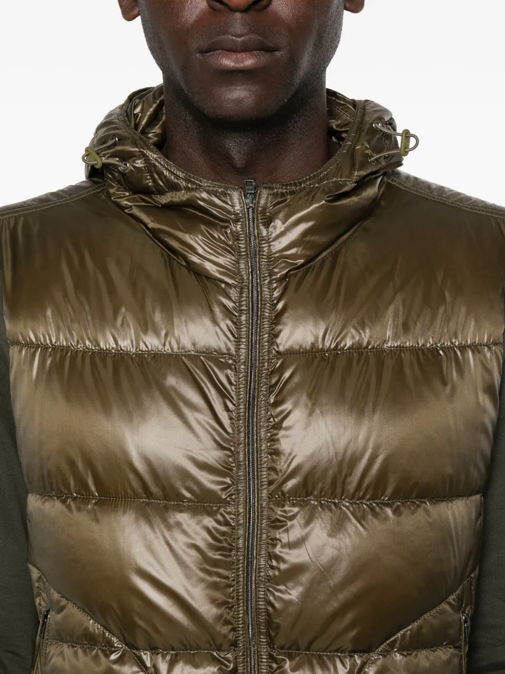 Herno Bodywarmer met capuchon Groen