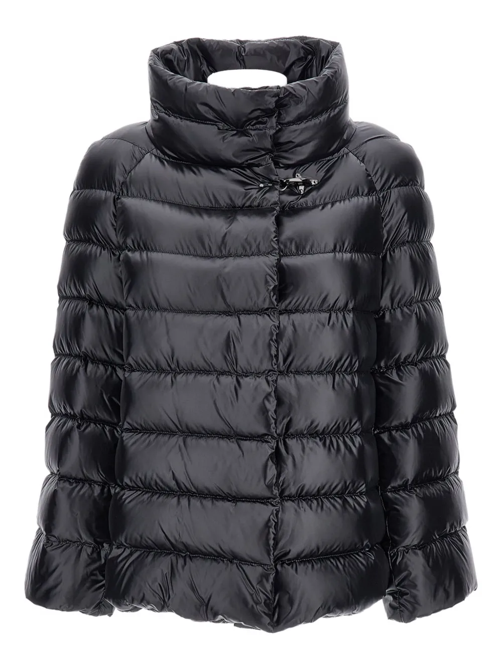 Fay Quilted High-collar Coat In Blue