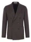 Tagliatore double-breasted patch-pocket blazer - Brown