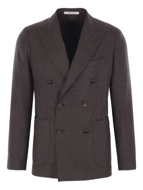 Tagliatore double-breasted patch-pocket blazer