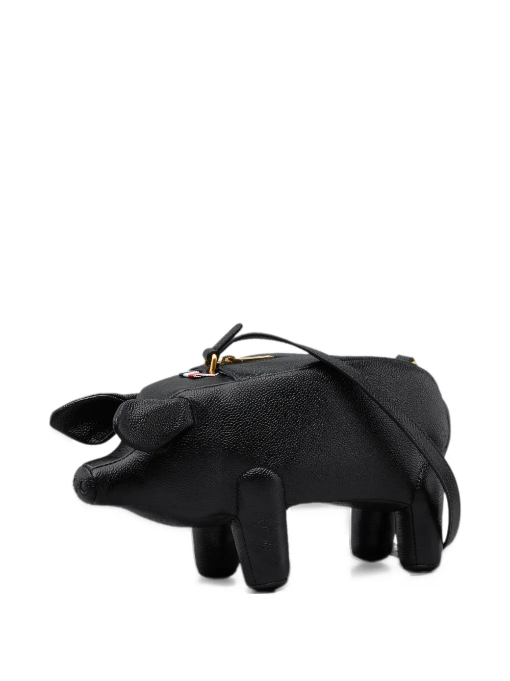 Thom Browne Baby Pig tas van bewerkt leer Zwart