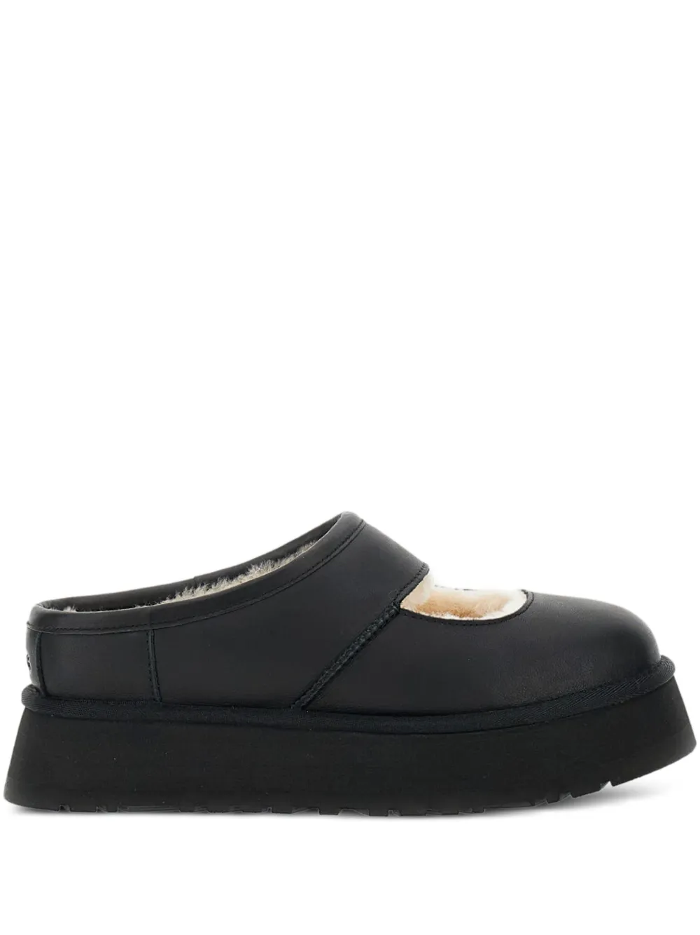 UGG Bea platform leather mules Black