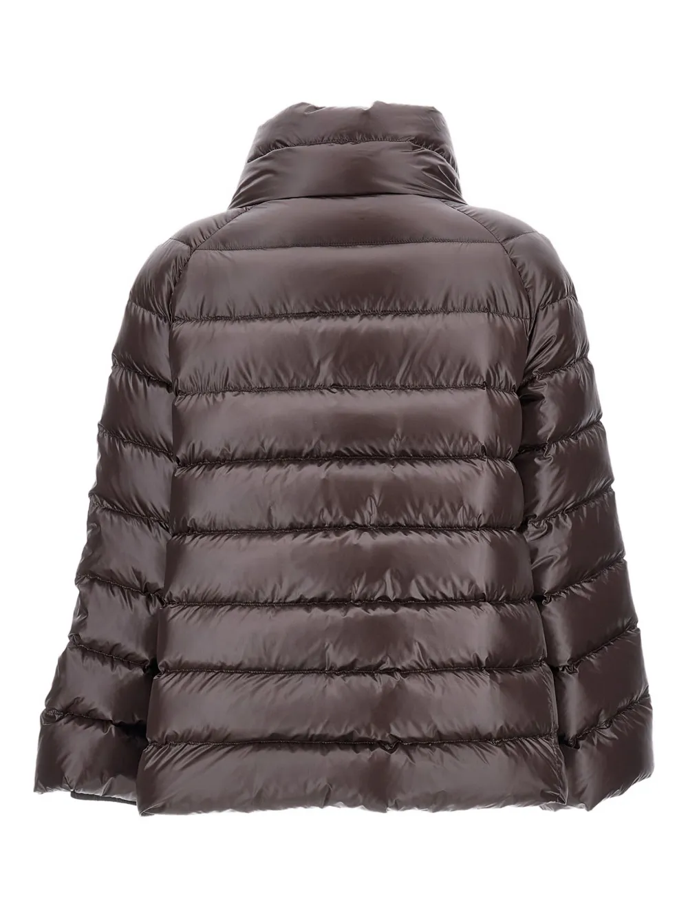 Fay High-collar Quilted Coat In Brown