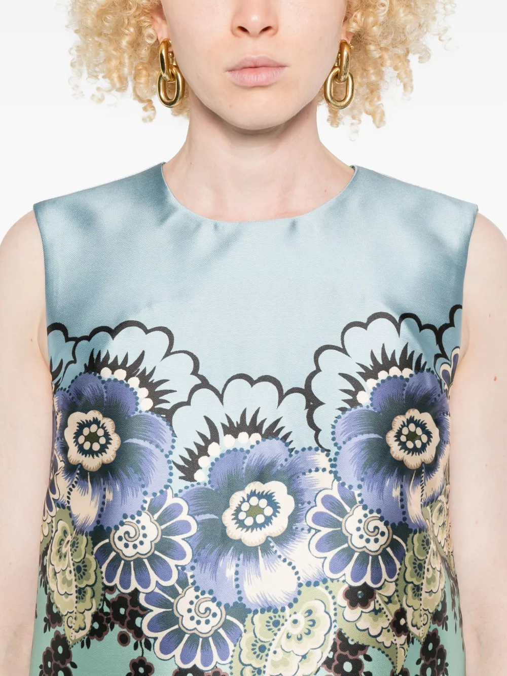 ALEMAIS Jurk met bloemenprint Blauw