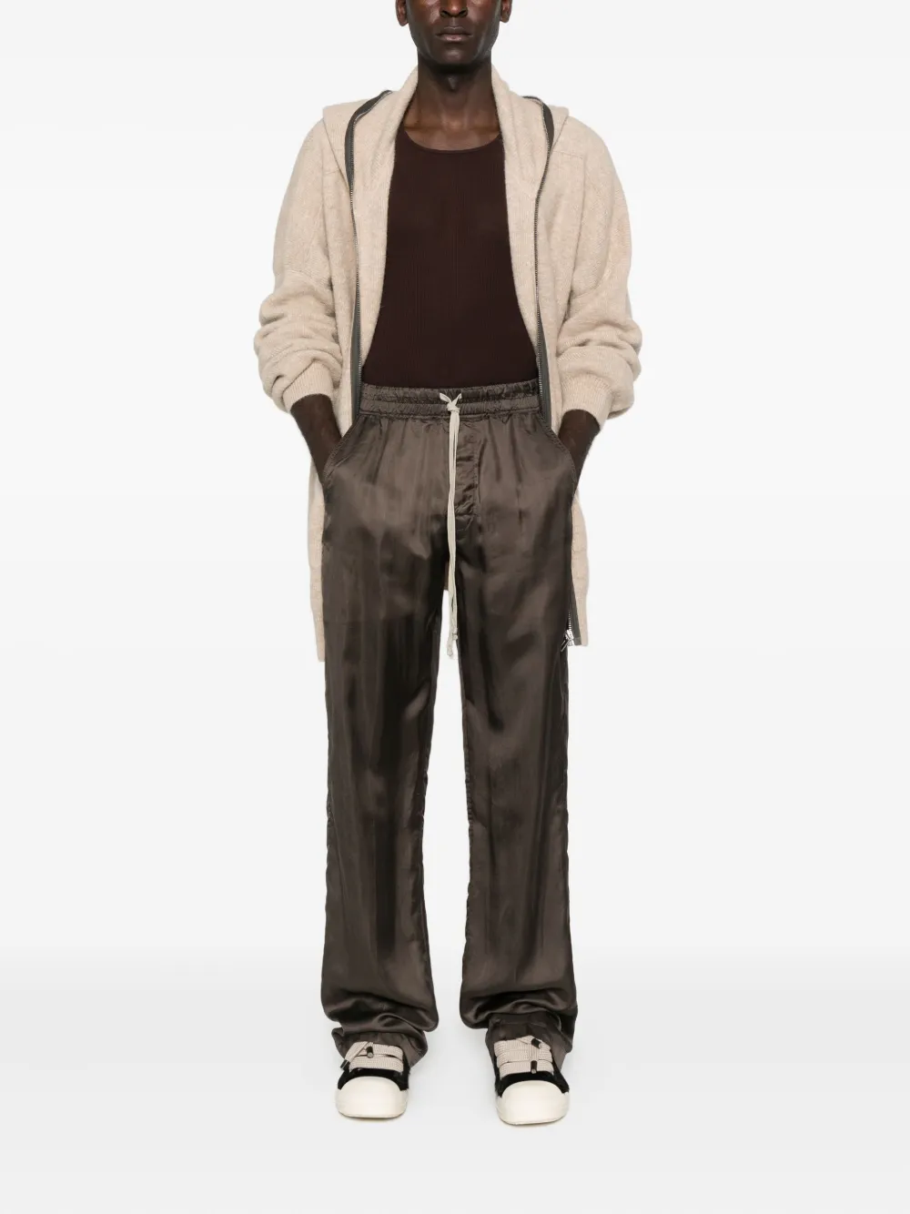 Rick Owens Broek met trekkoord en zijzak - Bruin