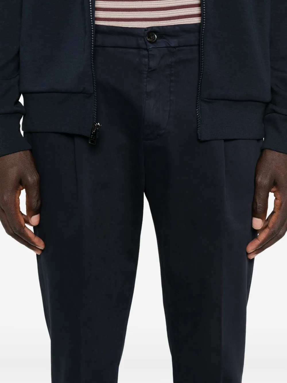 Briglia 1949 Tiberio broek met geplooide voorkant Blauw