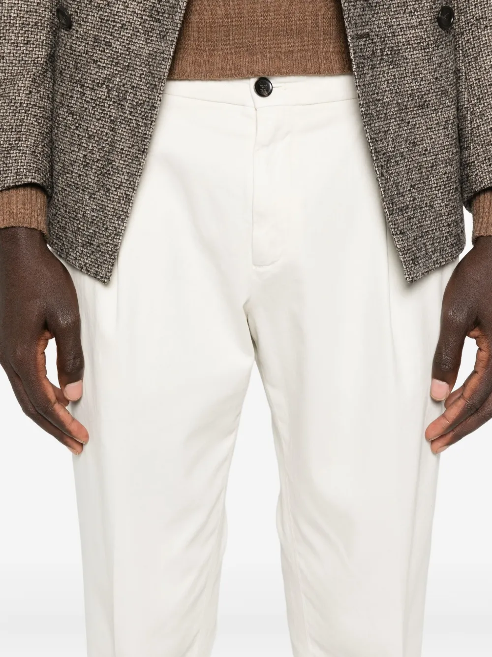 Briglia 1949 Tiberio Pleated-front Trousers In White
