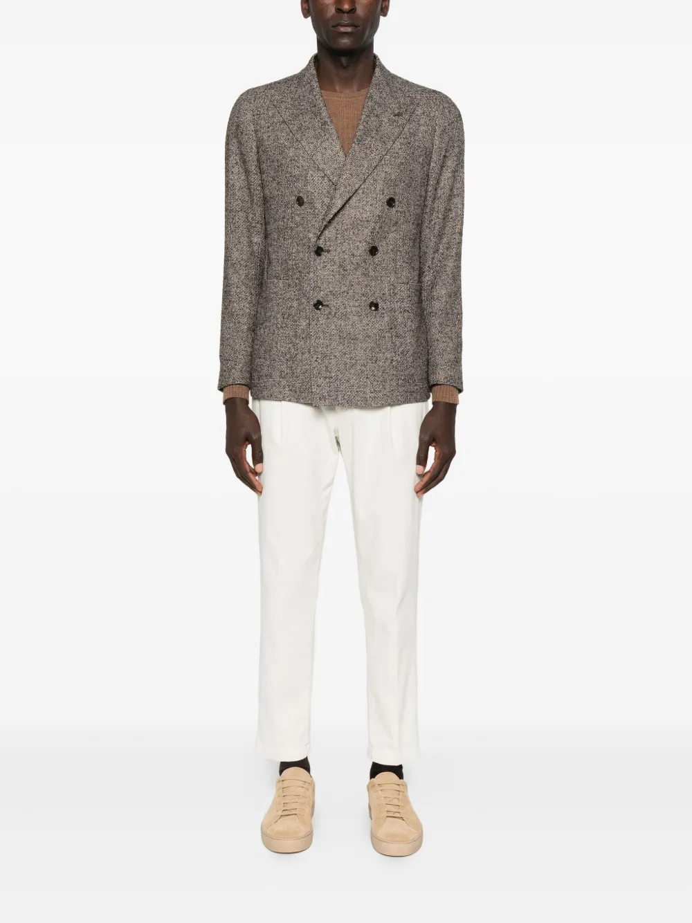 Briglia 1949 Tiberio broek met geplooide voorkant - Beige