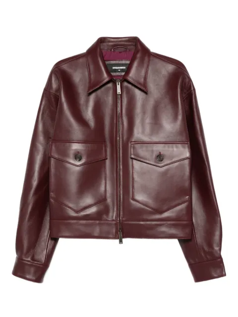 DSQUARED2 pocket leather jacket