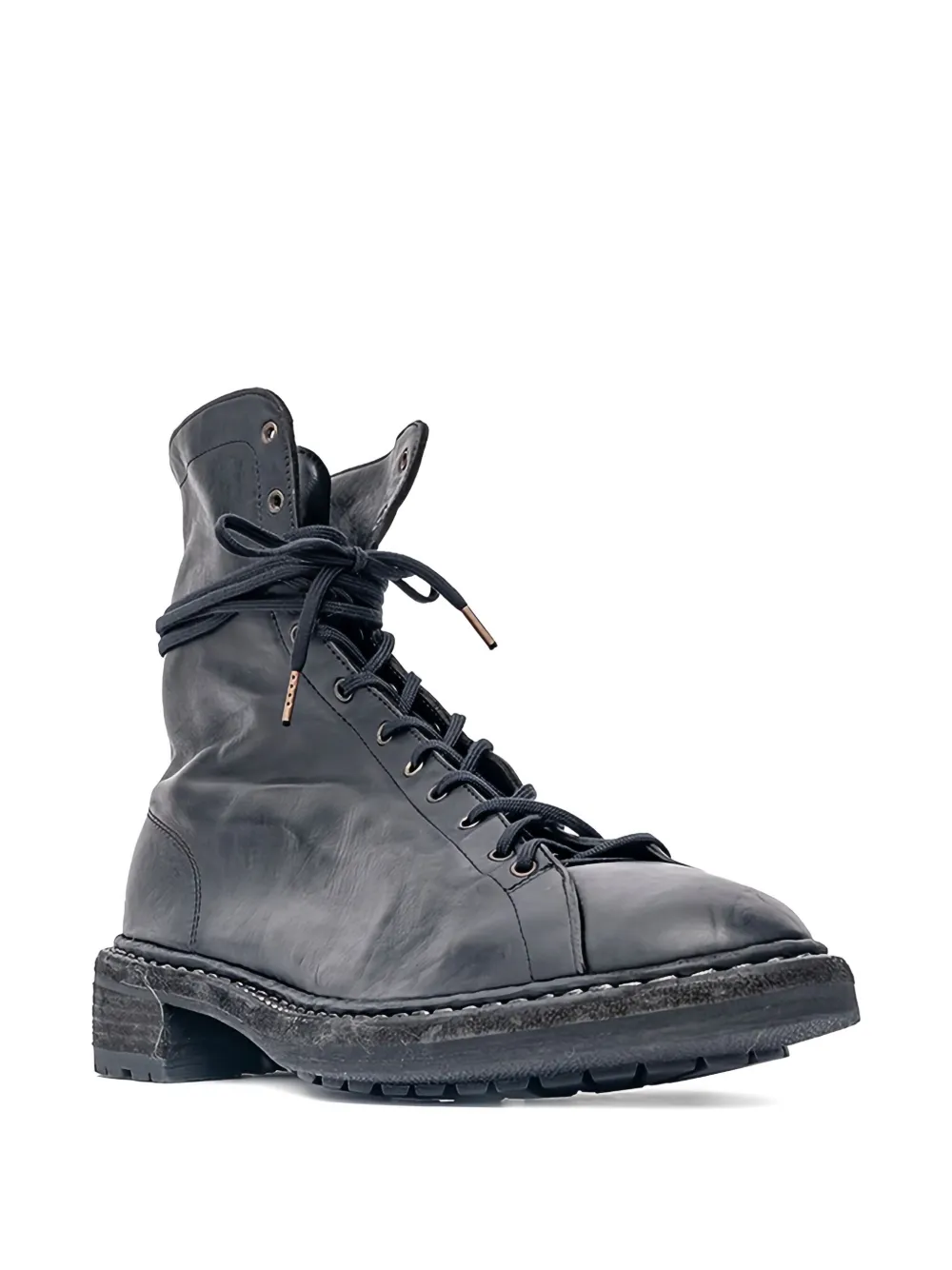Guidi lace-up leather boots Black
