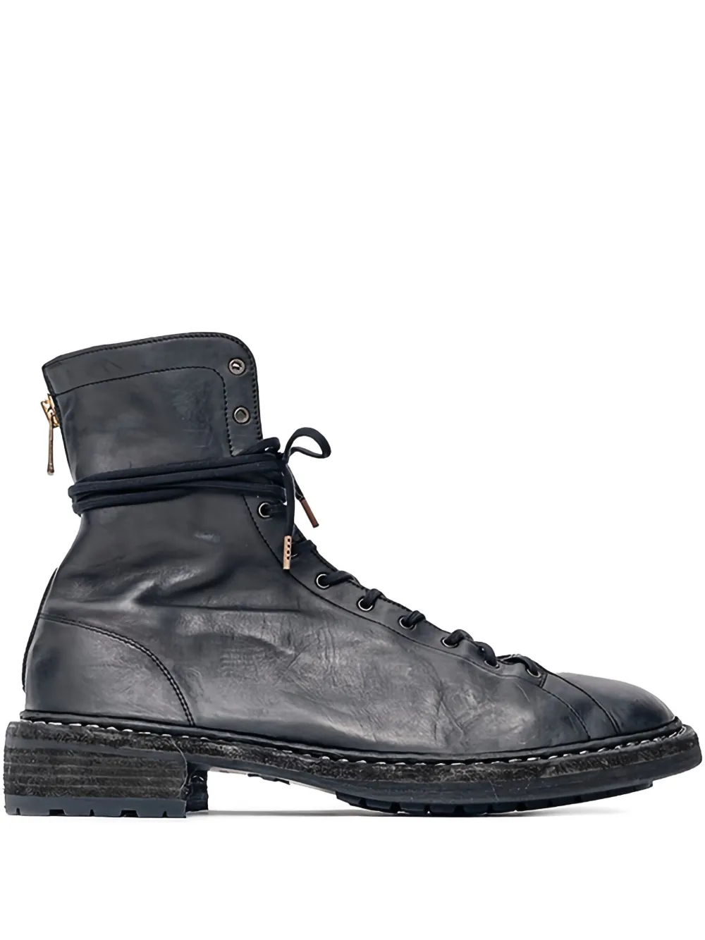 Guidi lace-up leather boots Black