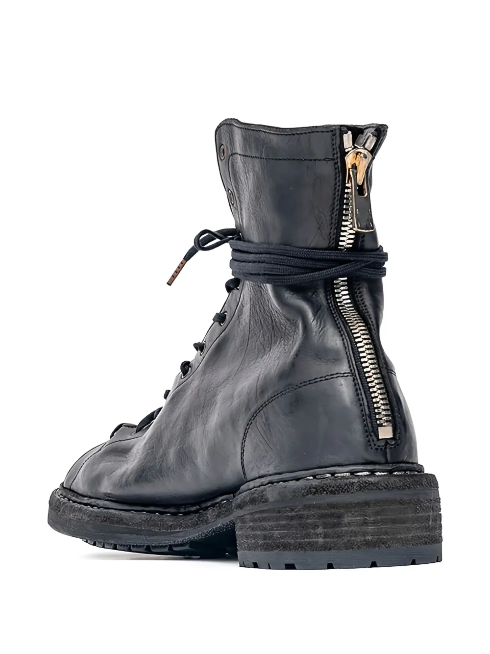 Guidi lace-up leather boots Black