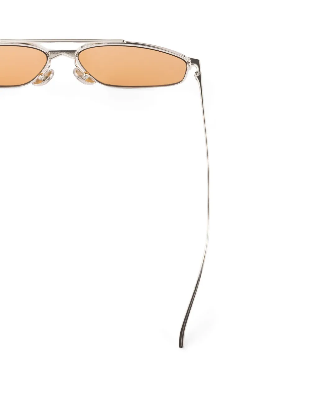 Prada Eyewear Zonnebril met metalen montuur Zilver