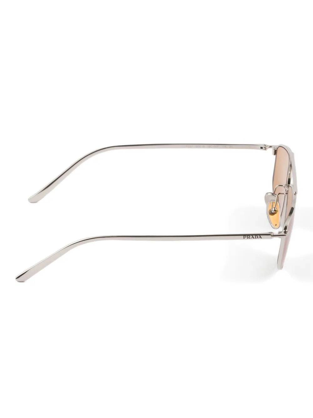 Prada Eyewear Zonnebril met metalen montuur Zilver