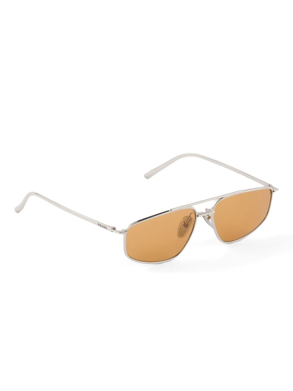 Prada Eyewear Zonnebril met metalen montuur - Zilver