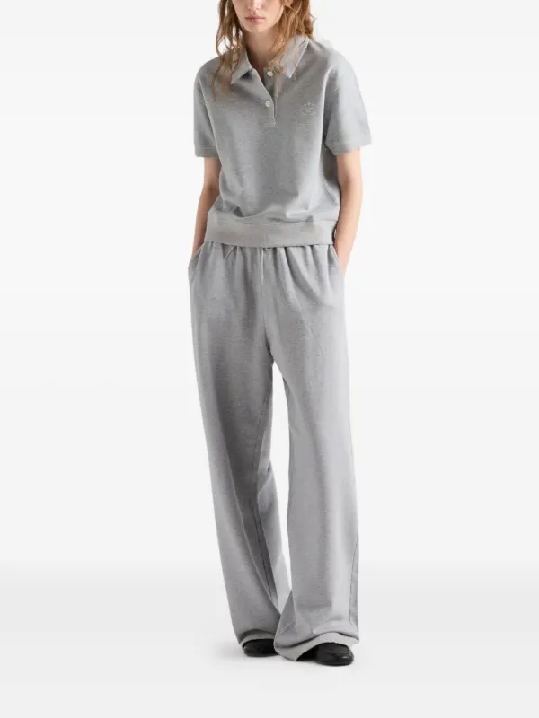 00s prada grey polo shirt ポロシャツ グレー 2000s Prada Grey Linea Rossa Polo Shirt – Dolce Vita Hub