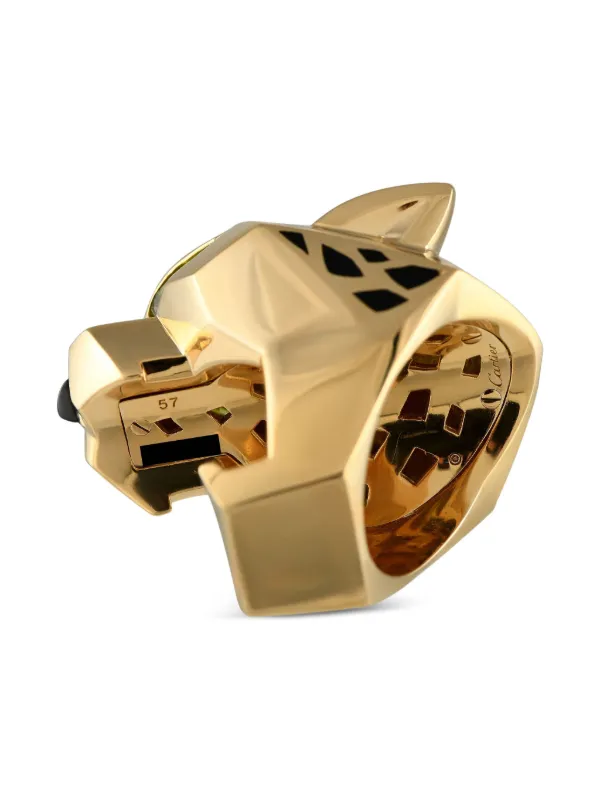 Cartier Panthère De Cartier ツァボライト＆オニキス リング 18K