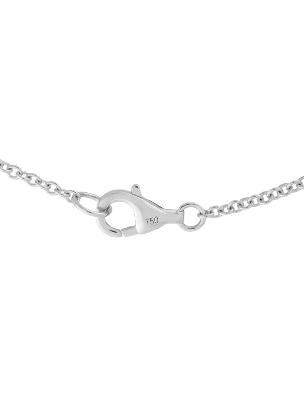 LB Exclusive 18K white gold diamond station necklace | Women | Image 2