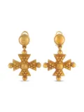 Kieselstein-Cord 18K yellow gold Maltese Cross earrings