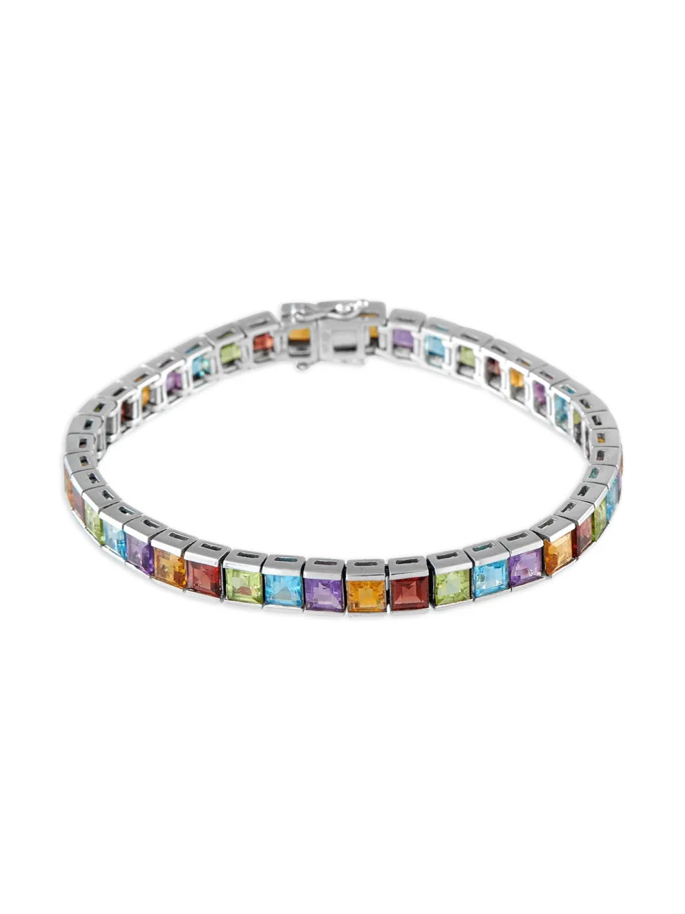 LB Exclusive 18K white gold multi-stone bracelet | Silver | Image 1