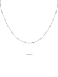 LB Exclusive 18K white gold diamond station necklace - Silver
