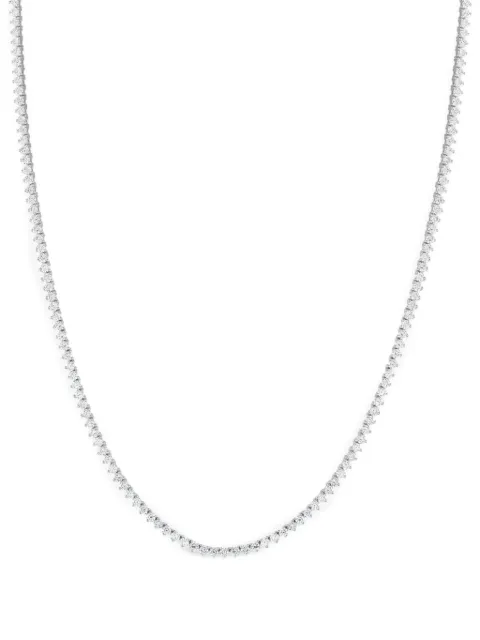 LB Exclusive 14K white gold diamond tennis necklace