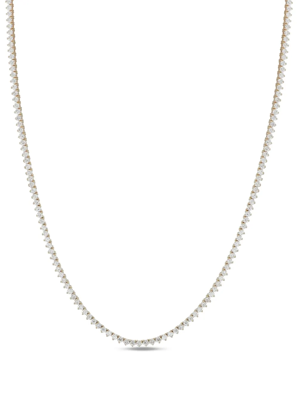 LB Exclusive 14K yellow gold diamond tennis necklace | Gold | Image 1