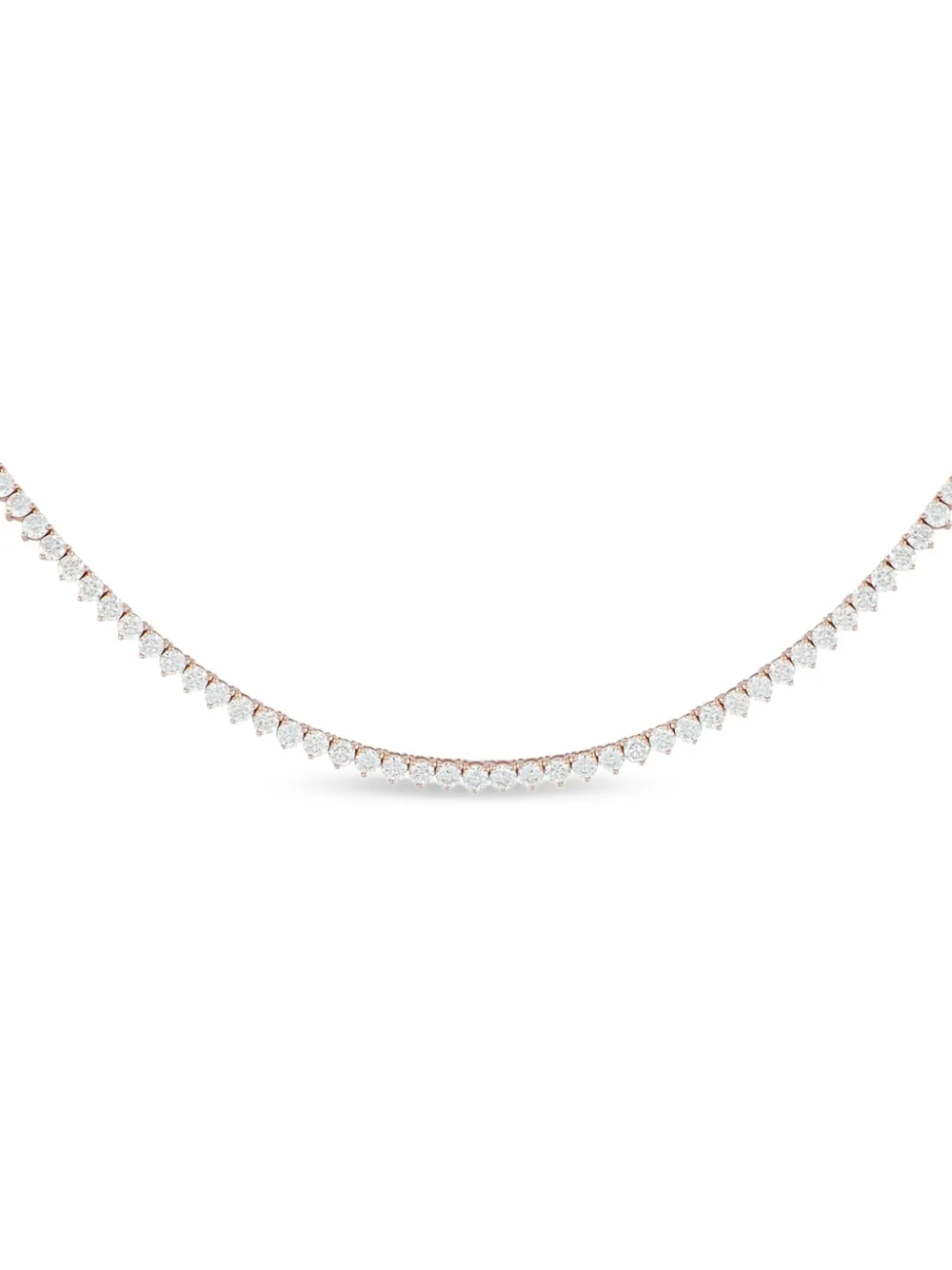 LB Exclusive 14K rose gold diamond tennis necklace | Image 2