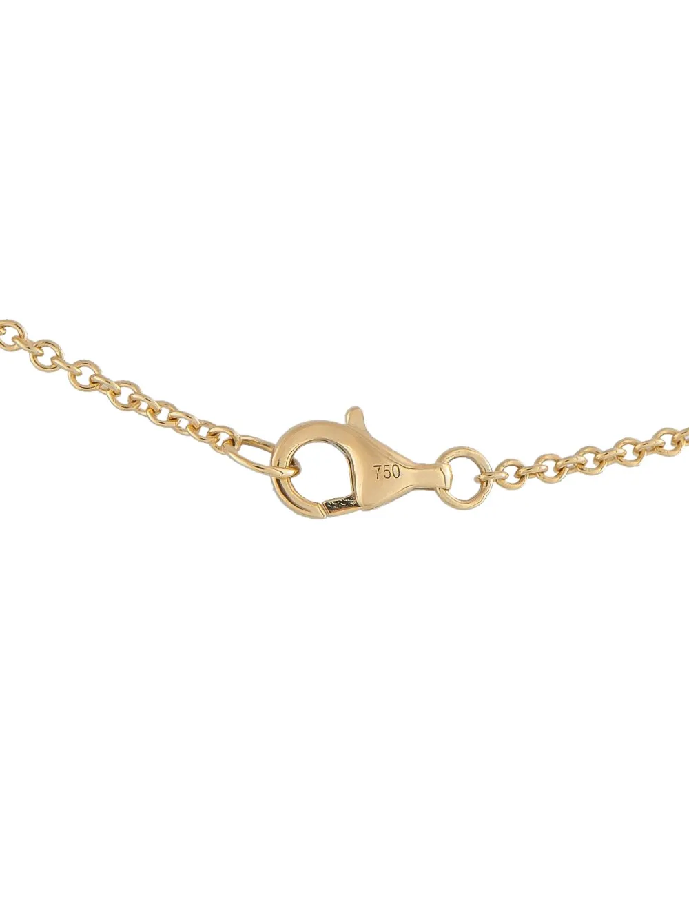 LB Exclusive 18K yellow gold diamond station necklace | Image 2